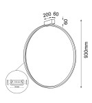 Kinkiety ringi - Shilo Kinkiet Agaro 87 - Czarny (930 mm) 3000K 4310 - product 2