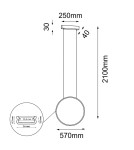 Lampy wiszące okręgi - Shilo Lampa wisząca Agaro 57 - Czarna (570 mm) 3000K 5300 - product 2