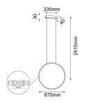 Lampy wiszące okręgi - Shilo Lampa wisząca Agaro 87 - Złota (870 mm) 3000K 5314 - product 2