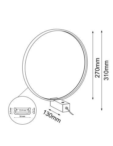 Shilo Lampa stołowa Agaro 27 - Złota (310 mm) 4000K 2005 - produkt 2