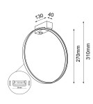Kinkiety ringi - Shilo Kinkiet Agaro 27 - Czarny (310 mm) 4000K 4307 - product 2