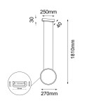 Lampy wiszące okręgi - Shilo Lampa wisząca Agaro 27 - Złota (270 mm) 4000K 5317 - product 2