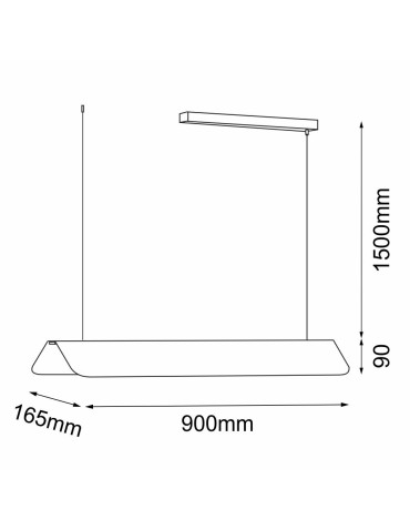 Shilo Lampa wisząca Agrola Z - Czarna (900 mm) 3000K 5206 - produkt 2
