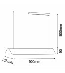 Lampy wiszące nad wyspę - Shilo Lampa wisząca Agrola Z - Biała (900 mm) 3000K 5207 - product 2