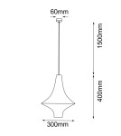 Lampy wiszące boho - Shilo Lampa wisząca Alda S - Biała (300 mm) 5114 - product 2