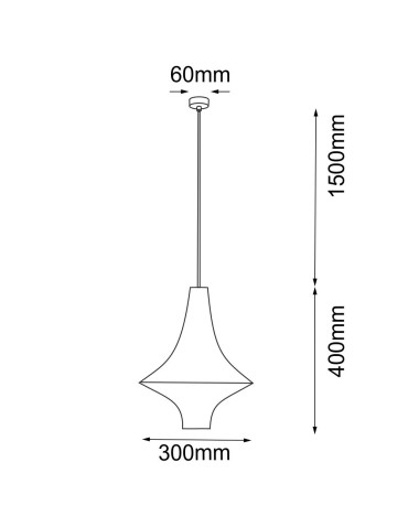 Shilo Lampa wisząca Alda S - Beżowa (300 mm) 5117 - produkt 2