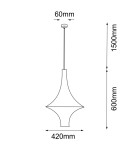 Lampy wiszące boho - Shilo Lampa wisząca Alda M - Beżowa (420 mm) 5118 - product 2