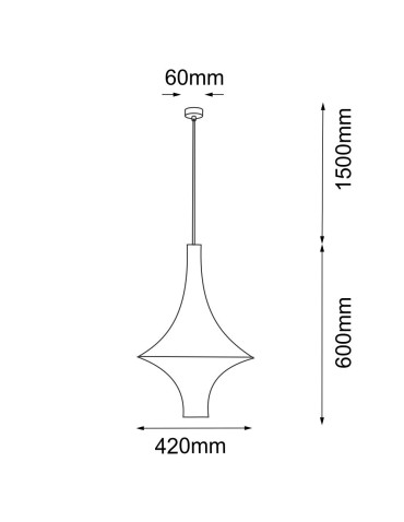 Shilo Lampa wisząca Alda M - Beżowa (420 mm) 5118 - produkt 2