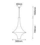 Lampy wiszące boho - Shilo Lampa wisząca Alda L - Czarna (500 mm) 5113 - product 2