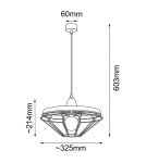Lampy wiszące loftowe - Shilo Lampa wisząca Alkaba - Czarna-platyna mat (325 mm) 5013 - product 2