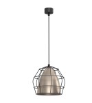 Lampy wiszące loftowe - Shilo Lampa wisząca Alkana - Czarna-platyna mat (220 mm) 5022 - product 1