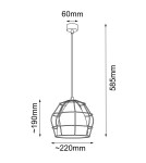Lampy wiszące loftowe - Shilo Lampa wisząca Alkana - Czarna-platyna mat (220 mm) 5022 - product 2