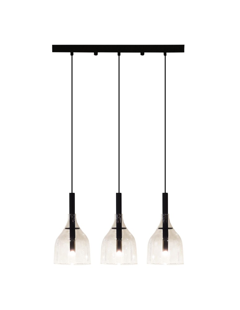 Shilo Lampa wisząca Botor 3 - Czarna (530 mm) 5096