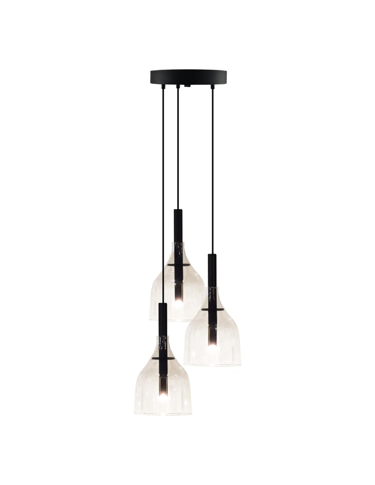 Shilo Lampa wisząca Botor O 3 - Czarna (200 mm) 5097