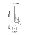 Lampy wiszące loftowe - Shilo Lampa wisząca Botor O 3 - Czarna (200 mm) 5097 - product 2