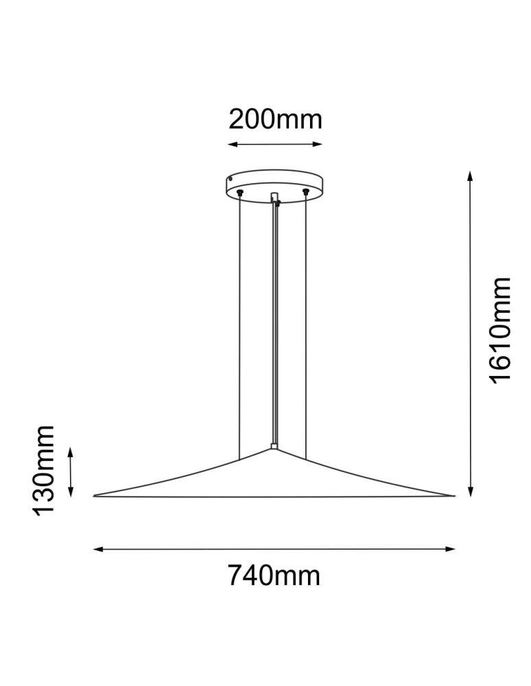 Lampy wiszące designerskie - Shilo Lampa wisząca Brito 74 - Platyna mat (740 mm) 5068 - product kolory-swiatla.pl 2