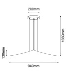 Lampy wiszące designerskie - Shilo Lampa wisząca Brito 94 - Platyna mat (940 mm) 5069 - product 2