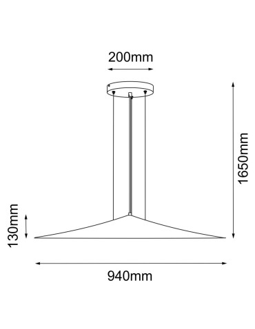 Shilo Lampa wisząca Brito 94 - Platyna mat (940 mm) 5069 - produkt 2