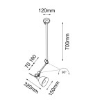 Lampy wiszące - Shilo Lampa wisząca Daisen - Czarna (930 mm) 5623 - product 2