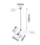 Lampy wiszące - Shilo Lampa wisząca Daisen - Czarna (1530 mm) 5625 - product 2