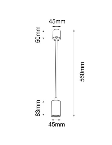 Shilo Lampa wisząca Dakata 1 - Czarna 5632 - produkt 2