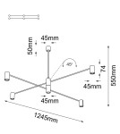 Lampy wiszące industrialne - Shilo Lampa wisząca Dakata 4 - Czarna 5636 - product 2