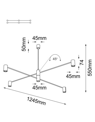 Shilo Lampa wisząca Dakata 4 - Czarna 5636 - produkt 2