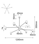 Shilo Lampa wisząca Dakata 6 - Czarna 5638 Shilo Lampa wisząca Dakata 6 - Czarna 5638