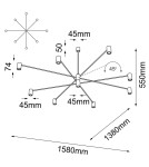 Shilo Lampa wisząca Dakata 8 - Czarna 5640 Shilo Lampa wisząca Dakata 8 - Czarna 5640