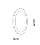 Shilo Kinkiet Disk IL - Czarny (325 mm) 3000K 1282 Shilo Kinkiet Disk IL - Czarny (325 mm) 3000K 1282