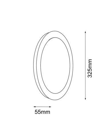 Shilo Kinkiet Disk IL - Czarny (325 mm) 3000K 1282 - produkt 2