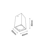Oprawy sufitowe kwadratowe - Shilo Plafon Doha - Czarny (80 mm) 1095 - product 2