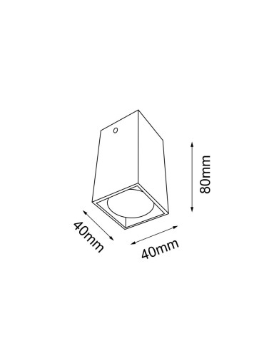 Shilo Plafon Doha - Czarny (80 mm) 1095 - produkt 2