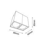 Oprawy sufitowe kwadratowe - Shilo Plafon Doha 2 - Czarny (80 mm) 1096 - product 2
