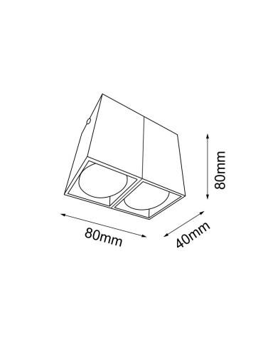 Shilo Plafon Doha 2 - Czarny (80 mm) 1096 - produkt 2