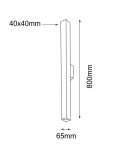 Shilo Kinkiet Doha K - Czarny IP44 (800 mm) 8078 Shilo Kinkiet Doha K - Czarny IP44 (800 mm) 8078