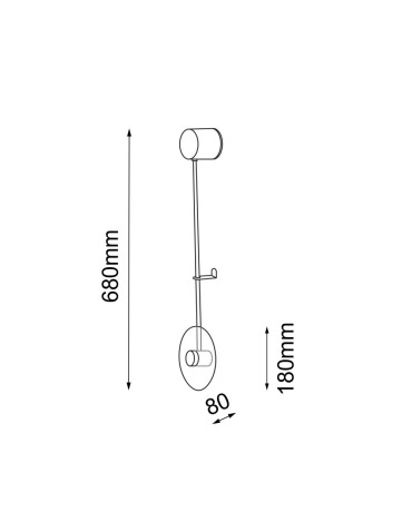 Shilo Kinkiet Furano I - Czarny (680 mm) 4036 - produkt 2