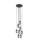 Lampy wiszące nowoczesne - Shilo Lampa wisząca Furoku 8 - Czarna 4000K 8539 - product 1
