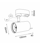 Shilo Spot Fussa T R1 - Czarny - Szynoprzewód 3F 230V 6633 Shilo Spot Fussa T R1 - Czarny - Szynoprzewód 3F 230V 6633
