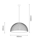 Shilo Lampa wisząca Gandra 60x30 - Platyna mat 5026 Shilo Lampa wisząca Gandra 60x30 - Platyna mat 5026