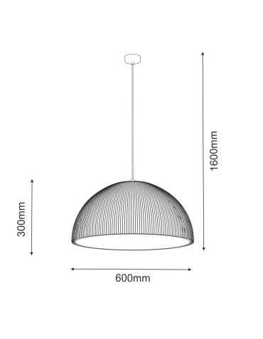 Shilo Lampa wisząca Gandra 60x30 - Czekolada mat 5039 - produkt 2