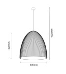 Shilo Lampa wisząca Gandra 60x60 - Platyna mat 5029 Shilo Lampa wisząca Gandra 60x60 - Platyna mat 5029