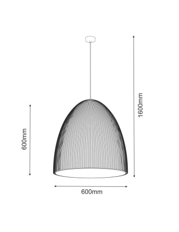 Shilo Lampa wisząca Gandra 60x60 - Czekolada mat 5040 - produkt 2