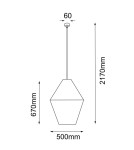 Lampy wiszące - Shilo Lampa wisząca Hagata 2 - Szara (500 mm) 5125 - product 2
