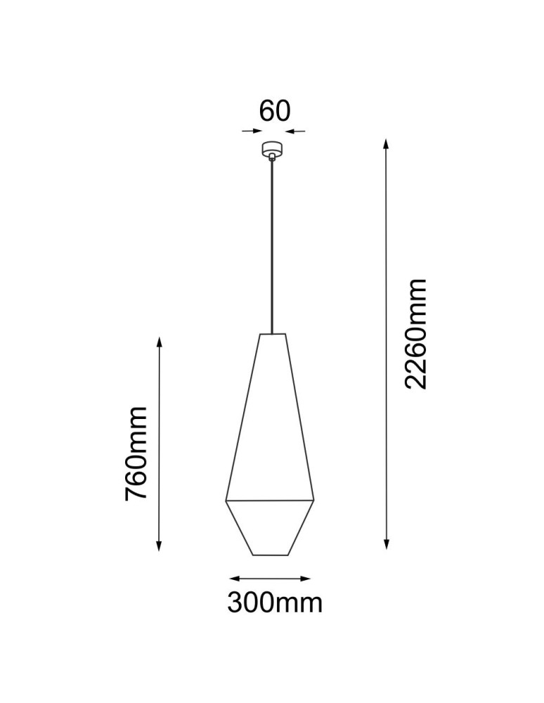 Shilo Lampa wisząca Hagata 3 - Szara (300 mm) 5126 Shilo Lampa wisząca Hagata 3 - Szara (300 mm) 5126