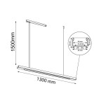 Lampy wiszące nad wyspę - Shilo Lampa wisząca Hakoda - Czarna (1300 mm) 4000K 8656 - product 2