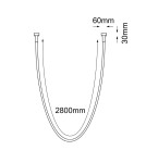 Lampy wiszące designerskie - Shilo Lampa wisząca podtynkowa Hebi – Czarna (2860 mm) 3000K 3020 - product 2