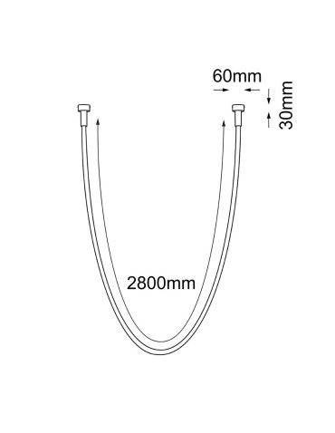 Shilo Lampa wisząca podtynkowa Hebi – Czarna (2860 mm) 4000K 3021 - produkt 2