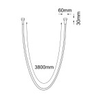 Lampy wiszące designerskie - Shilo Lampa wisząca podtynkowa Hebi - Czarna (3860 mm) 3000K 3022 - product 2
