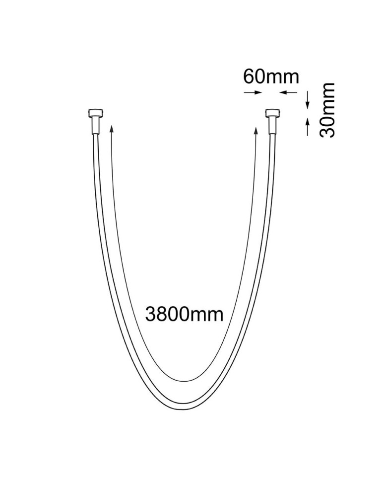 Lampy wiszące designerskie - Shilo Lampa wisząca podtynkowa Hebi - Czarna (3860 mm) 3000K 3022 - product kolory-swiatla.pl 2